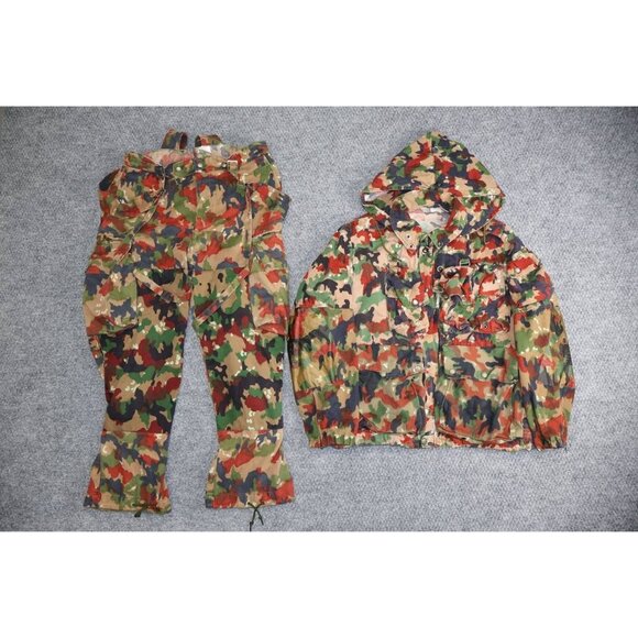 Vintage Swiss Army M70 Alpenflage Jacket & Overalls Set 46-76 Camouflage - Picture 9 of 16
